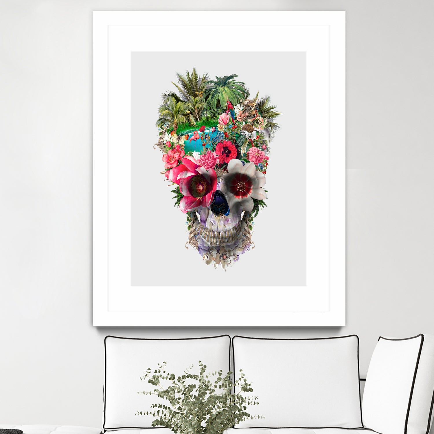 Summer Skull IV by RIZA PEKER on GIANT ART - orange digital painting