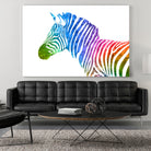 Zebra | Rainbow Series | Pop Art by William Cuccio on GIANT ART - white digital painting