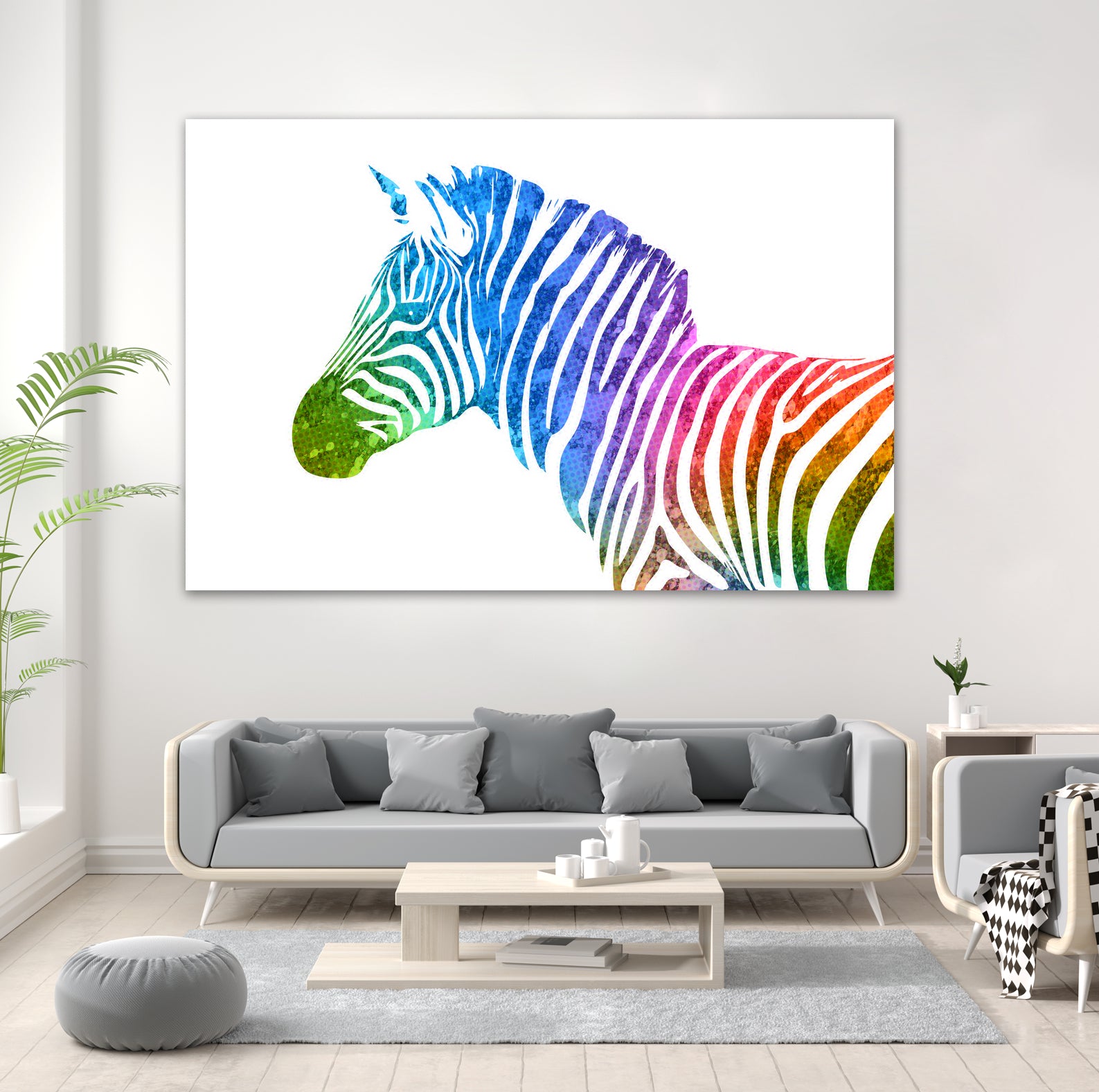 Zebra | Rainbow Series | Pop Art by William Cuccio on GIANT ART - white digital painting