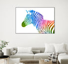 Zebra | Rainbow Series | Pop Art by William Cuccio on GIANT ART - white digital painting