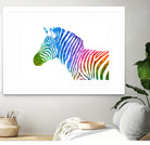 Zebra | Rainbow Series | Pop Art by William Cuccio on GIANT ART - white digital painting