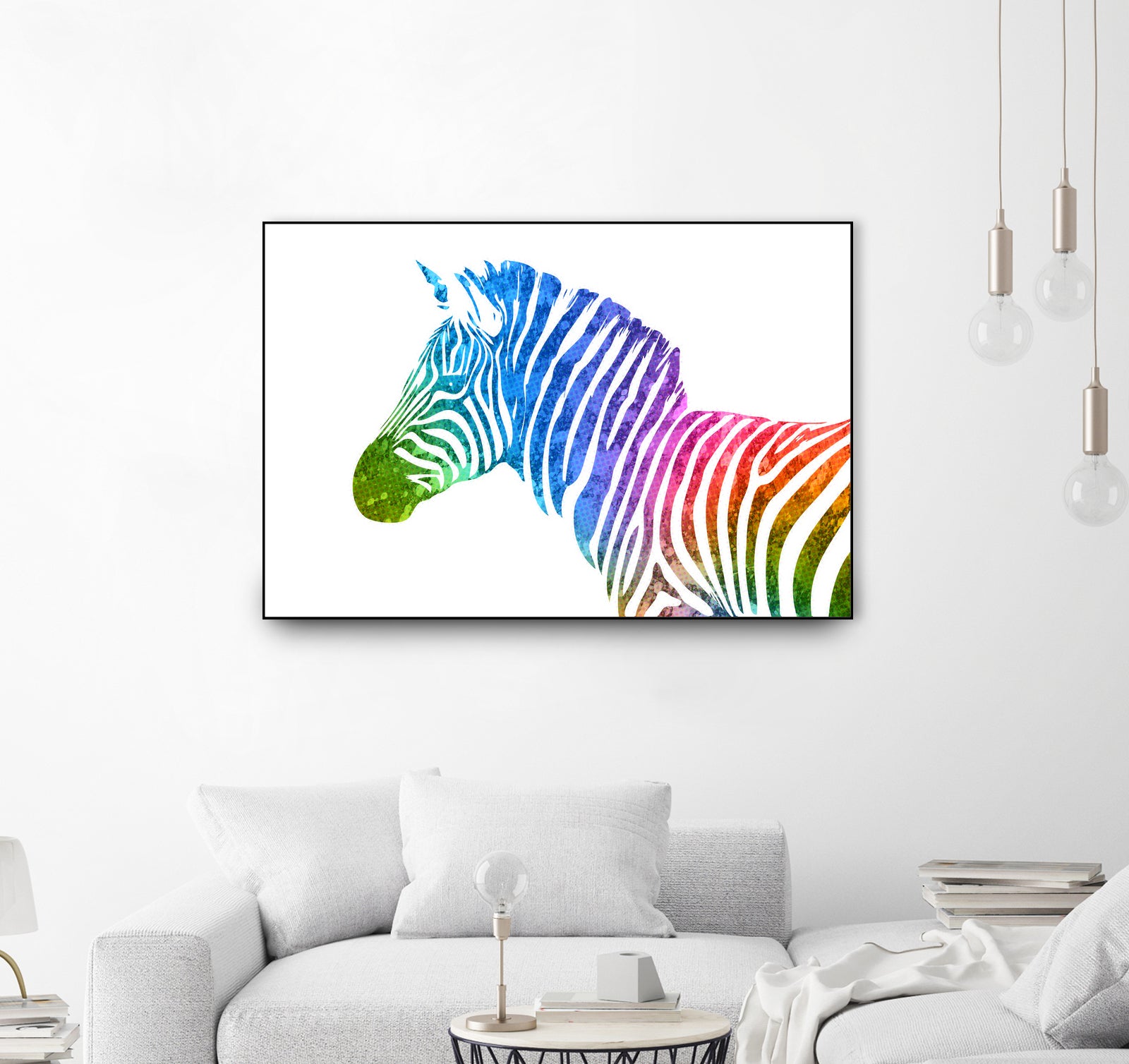 Zebra | Rainbow Series | Pop Art by William Cuccio on GIANT ART - white digital painting