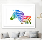 Zebra | Rainbow Series | Pop Art by William Cuccio on GIANT ART - white digital painting