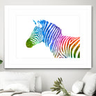 Zebra | Rainbow Series | Pop Art by William Cuccio on GIANT ART - white digital painting