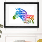 Zebra | Rainbow Series | Pop Art by William Cuccio on GIANT ART - white digital painting