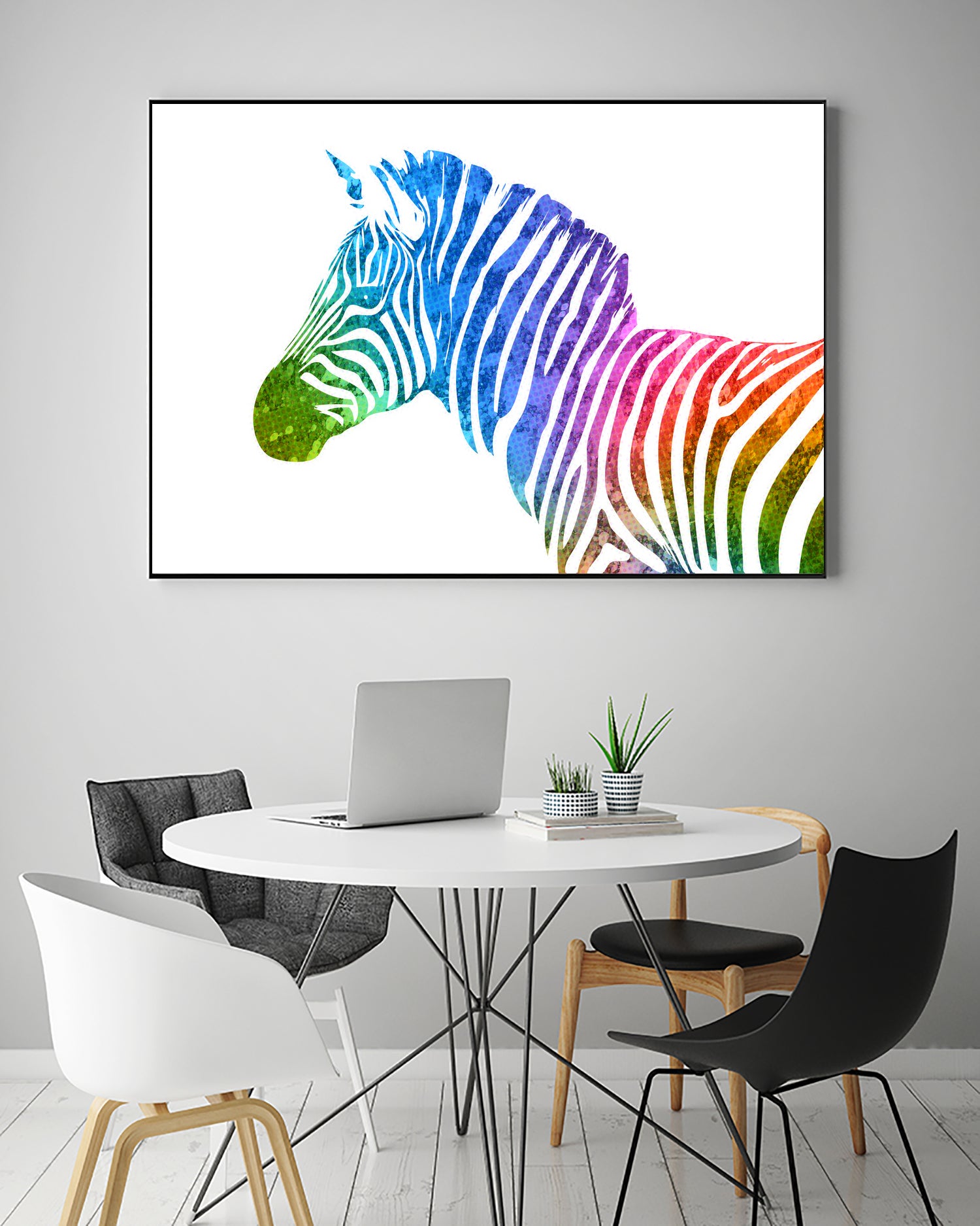 Zebra | Rainbow Series | Pop Art by William Cuccio on GIANT ART - white digital painting