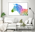 Zebra | Rainbow Series | Pop Art by William Cuccio on GIANT ART - white digital painting