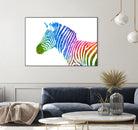 Zebra | Rainbow Series | Pop Art by William Cuccio on GIANT ART - white digital painting