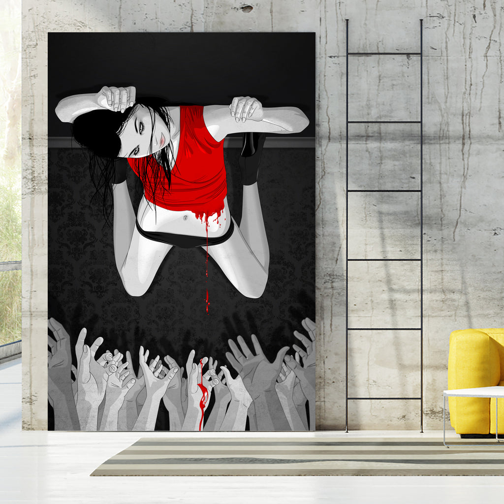 Every Angel Is Terror by Vassilis Dimitros on GIANT ART - black digital painting