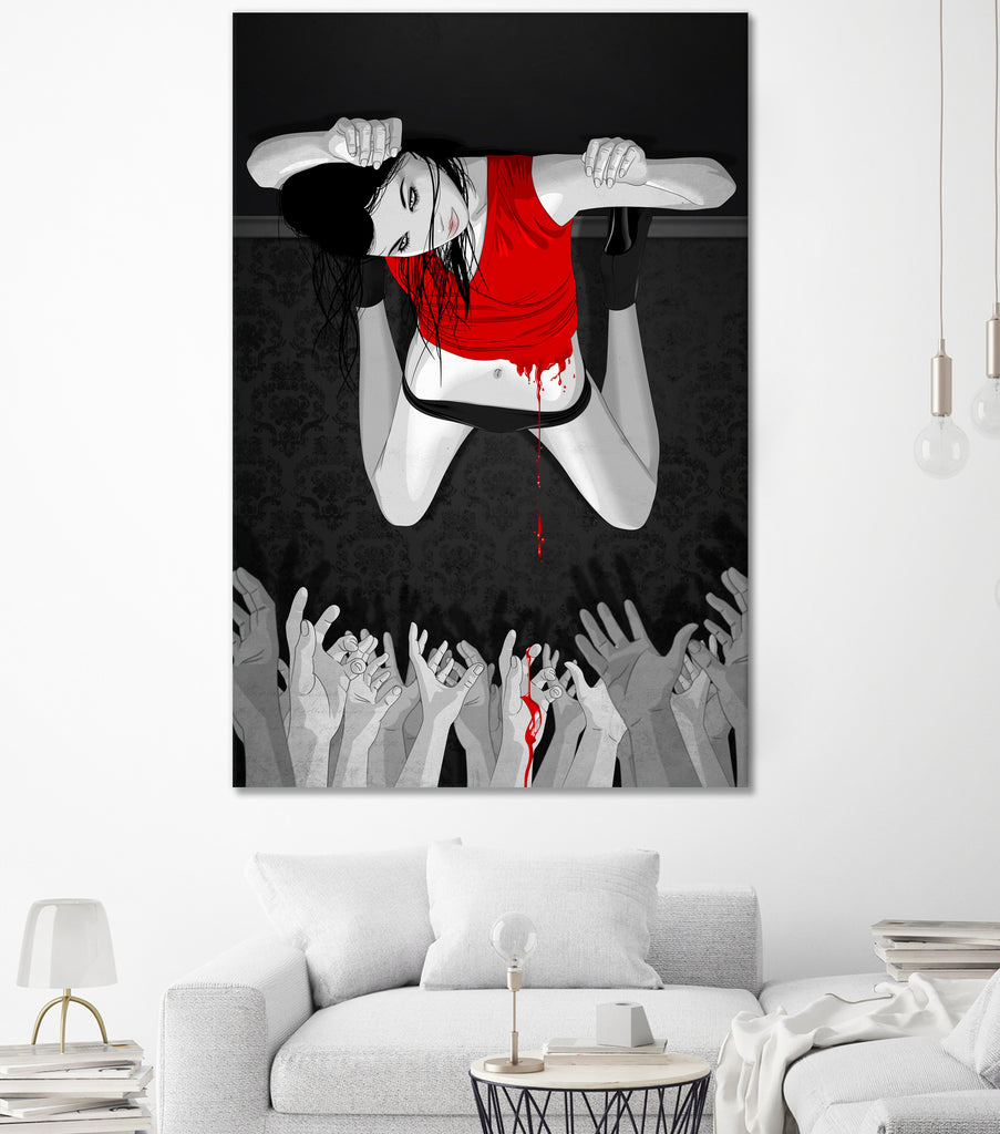 Every Angel Is Terror by Vassilis Dimitros on GIANT ART - black digital painting