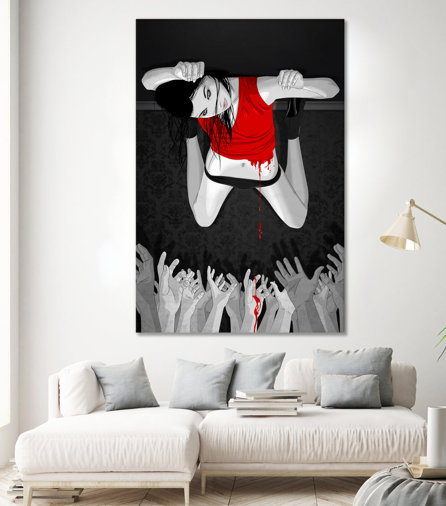 Every Angel Is Terror by Vassilis Dimitros on GIANT ART - black digital painting