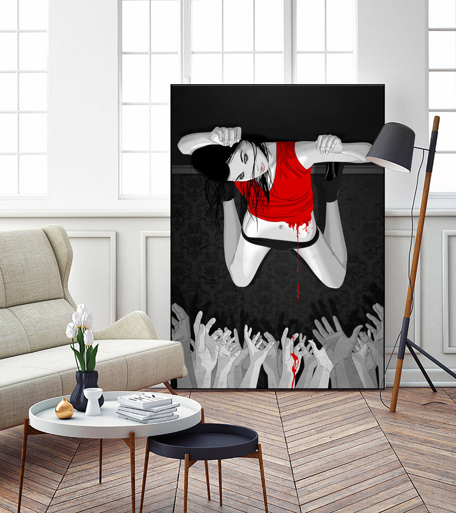 Every Angel Is Terror by Vassilis Dimitros on GIANT ART - black digital painting