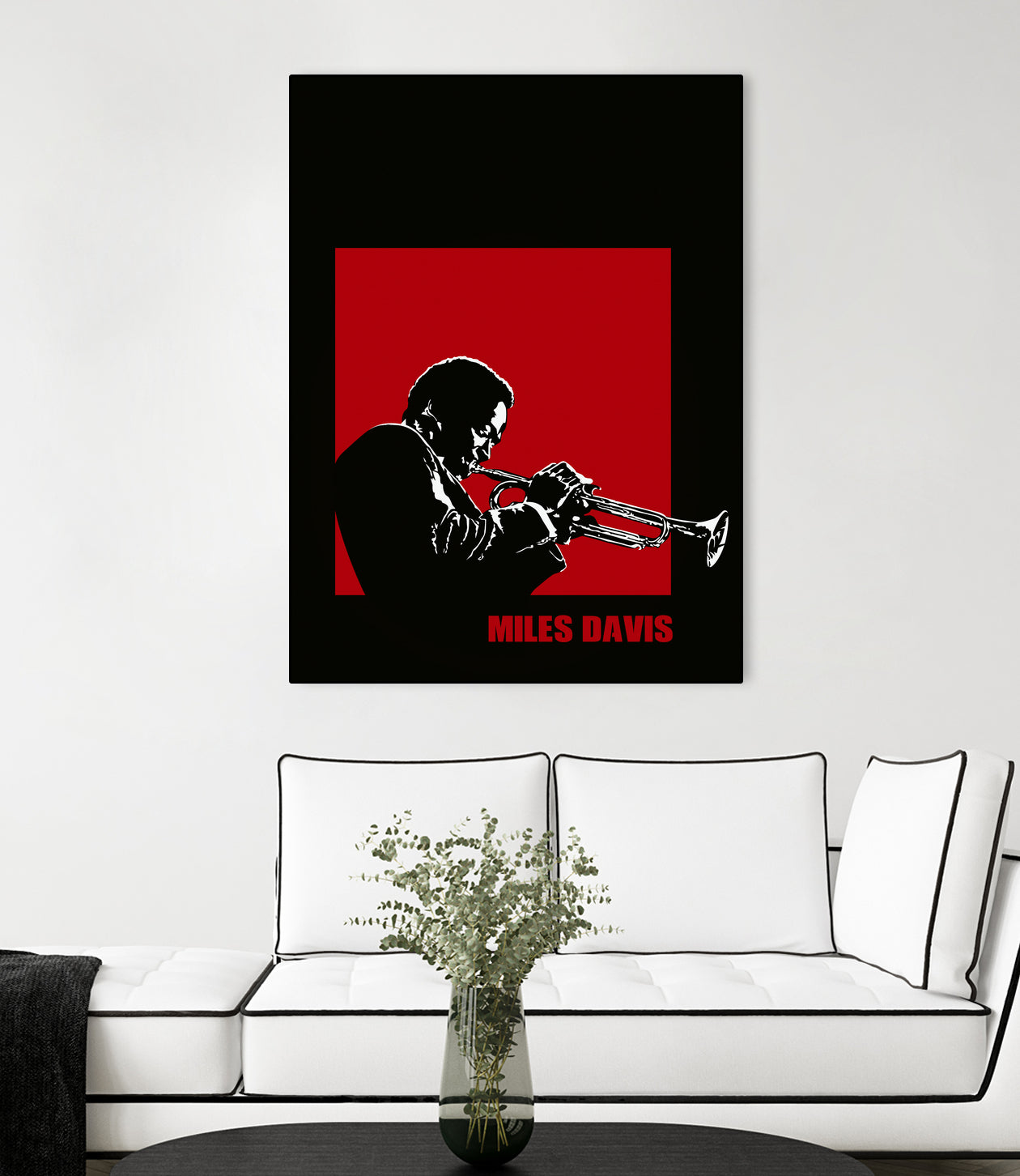 MILES / DAVIS [A Kind of Red][by felixx / 2016] by Aeffe Felis on GIANT ART - black vector illustration