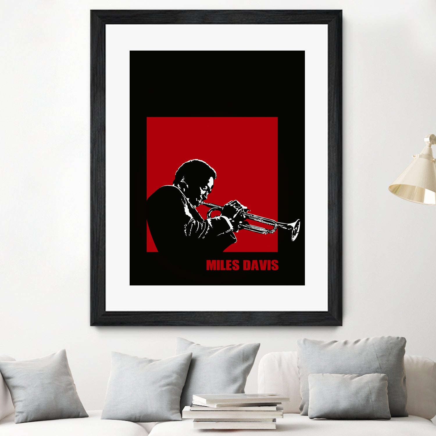 MILES / DAVIS [A Kind of Red][by felixx / 2016] by Aeffe Felis on GIANT ART - black vector illustration