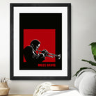 MILES / DAVIS [A Kind of Red][by felixx / 2016] by Aeffe Felis on GIANT ART - black vector illustration