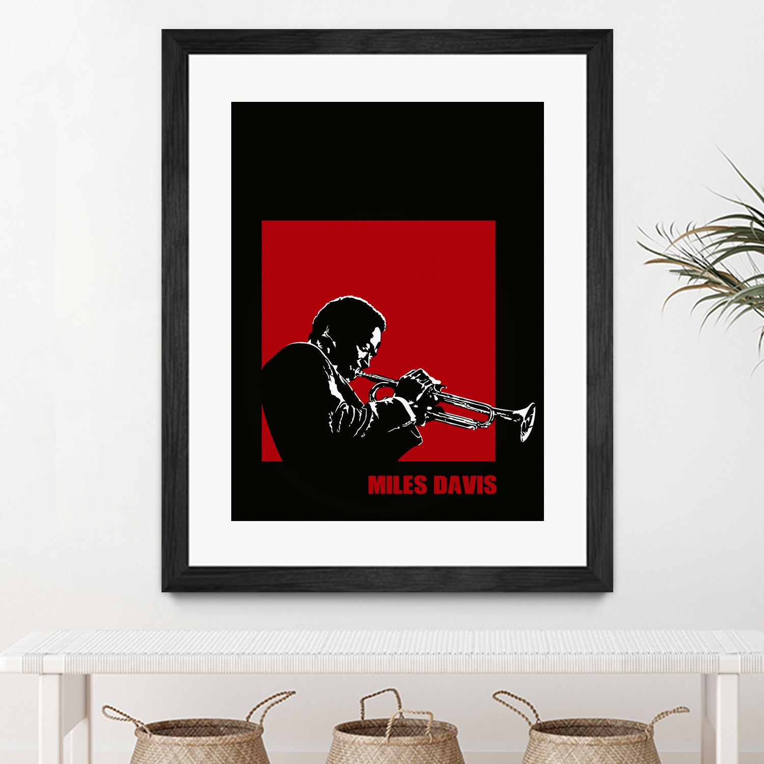 MILES / DAVIS [A Kind of Red][by felixx / 2016] by Aeffe Felis on GIANT ART - black vector illustration