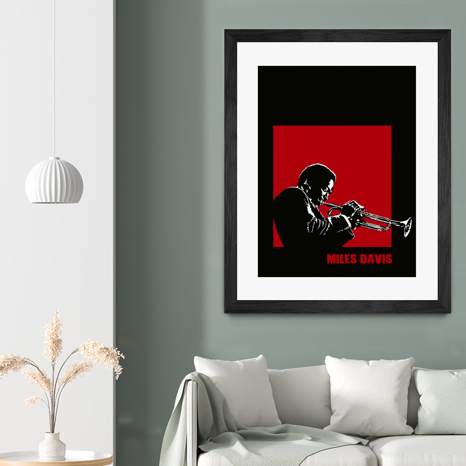 MILES / DAVIS [A Kind of Red][by felixx / 2016] by Aeffe Felis on GIANT ART - black vector illustration