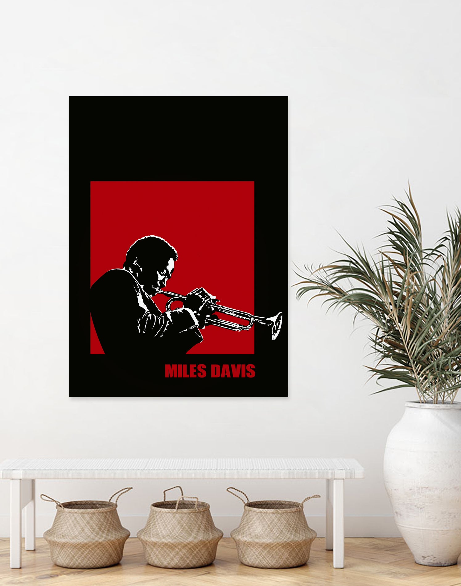 MILES / DAVIS [A Kind of Red][by felixx / 2016] by Aeffe Felis on GIANT ART - black vector illustration