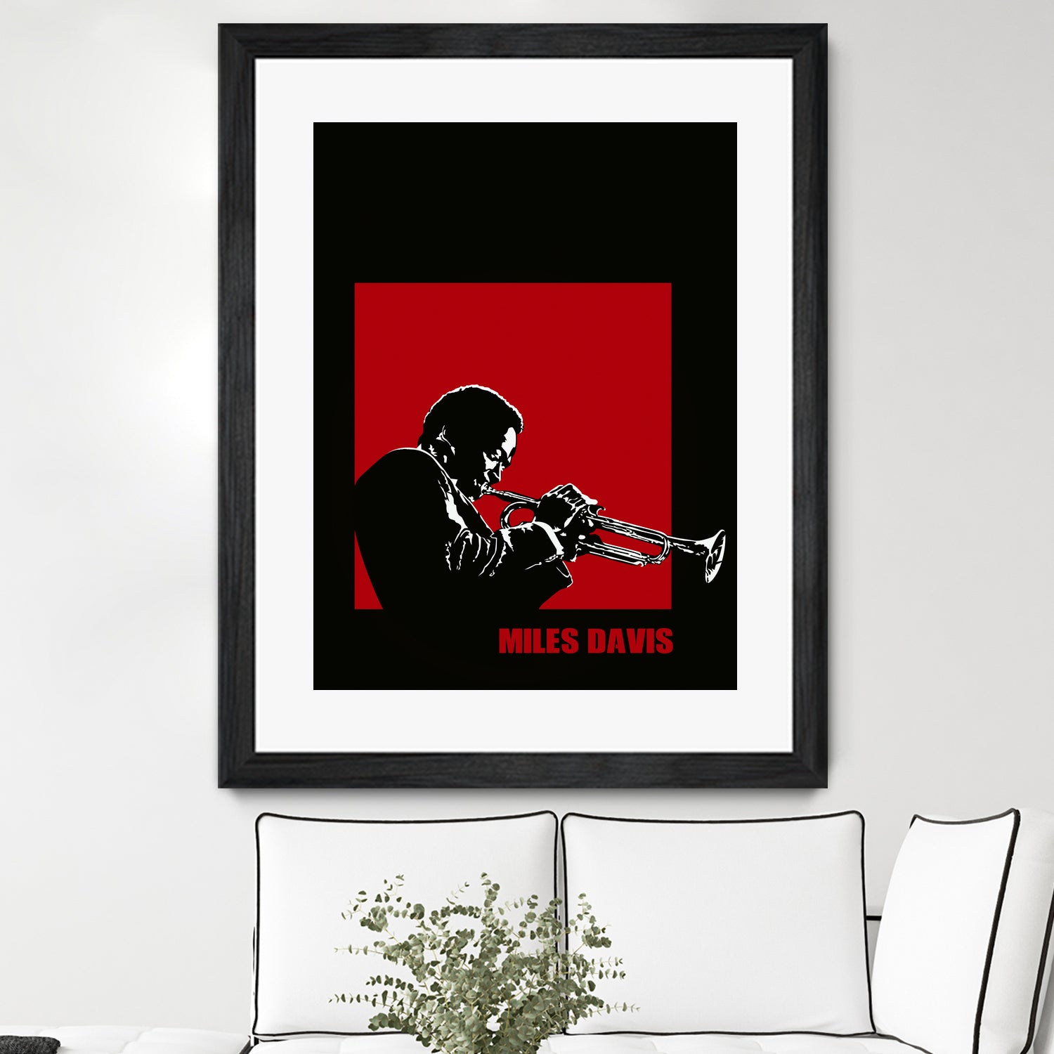 MILES / DAVIS [A Kind of Red][by felixx / 2016] by Aeffe Felis on GIANT ART - black vector illustration