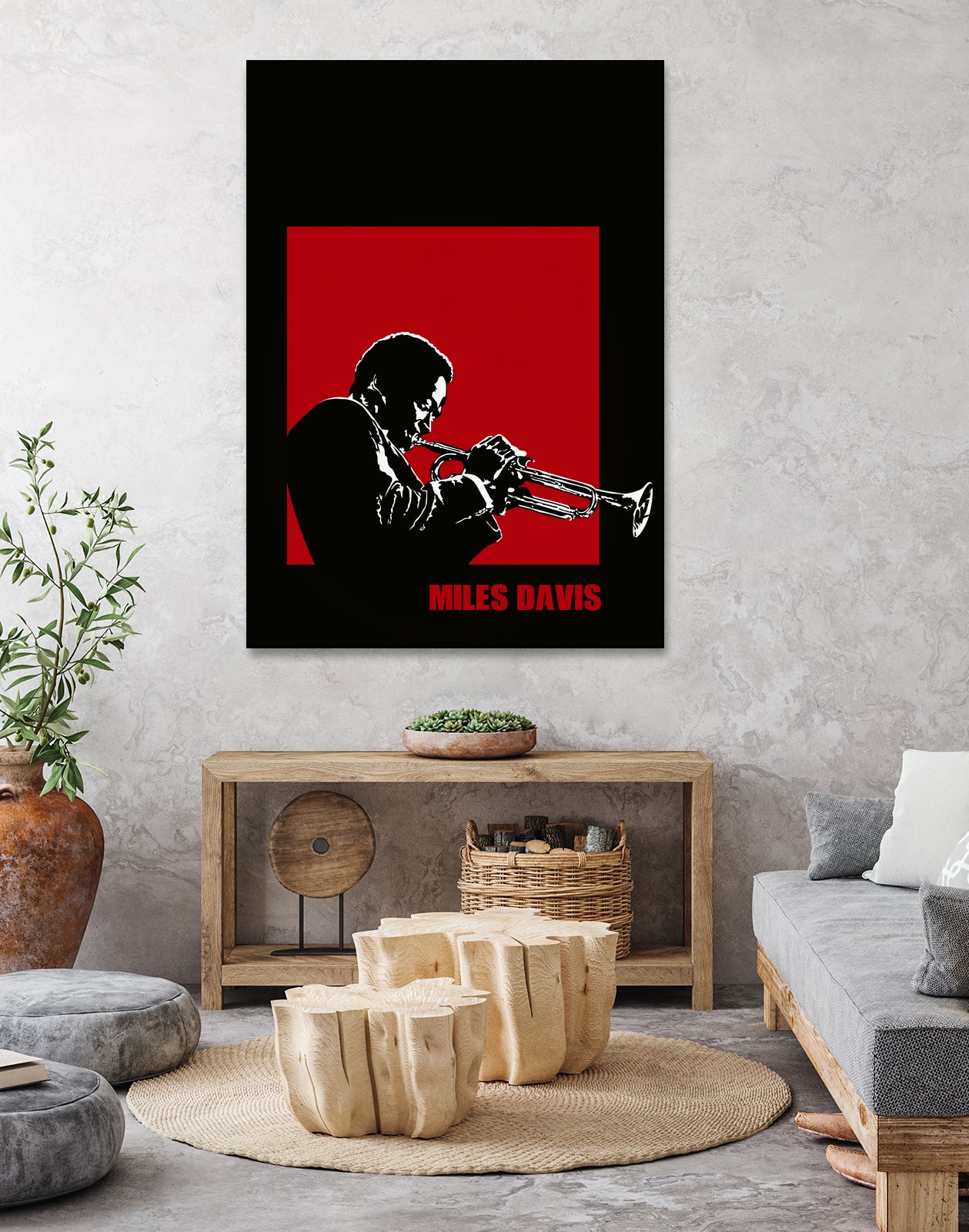 MILES / DAVIS [A Kind of Red][by felixx / 2016] by Aeffe Felis on GIANT ART - black vector illustration