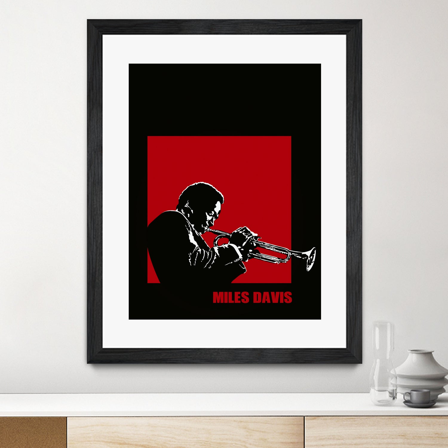 MILES / DAVIS [A Kind of Red][by felixx / 2016] by Aeffe Felis on GIANT ART - black vector illustration