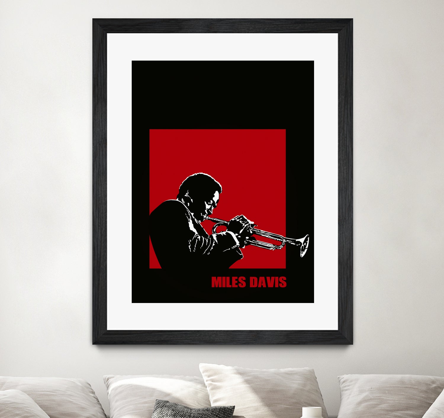 MILES / DAVIS [A Kind of Red][by felixx / 2016] by Aeffe Felis on GIANT ART - black vector illustration