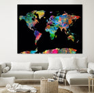 World map watercolor 5 by Bekim Mehovic on GIANT ART - black digital painting