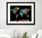 World map watercolor 5 by Bekim Mehovic on GIANT ART - black digital painting