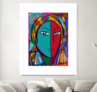 Pop Portrait Girl Fauvism by Emmanuel Signorino on GIANT ART - blue digital painting