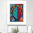 Pop Portrait Girl Fauvism by Emmanuel Signorino on GIANT ART - blue digital painting