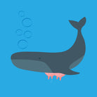 Whale Udder by Ryan Foster on GIANT ART - blue digital drawing