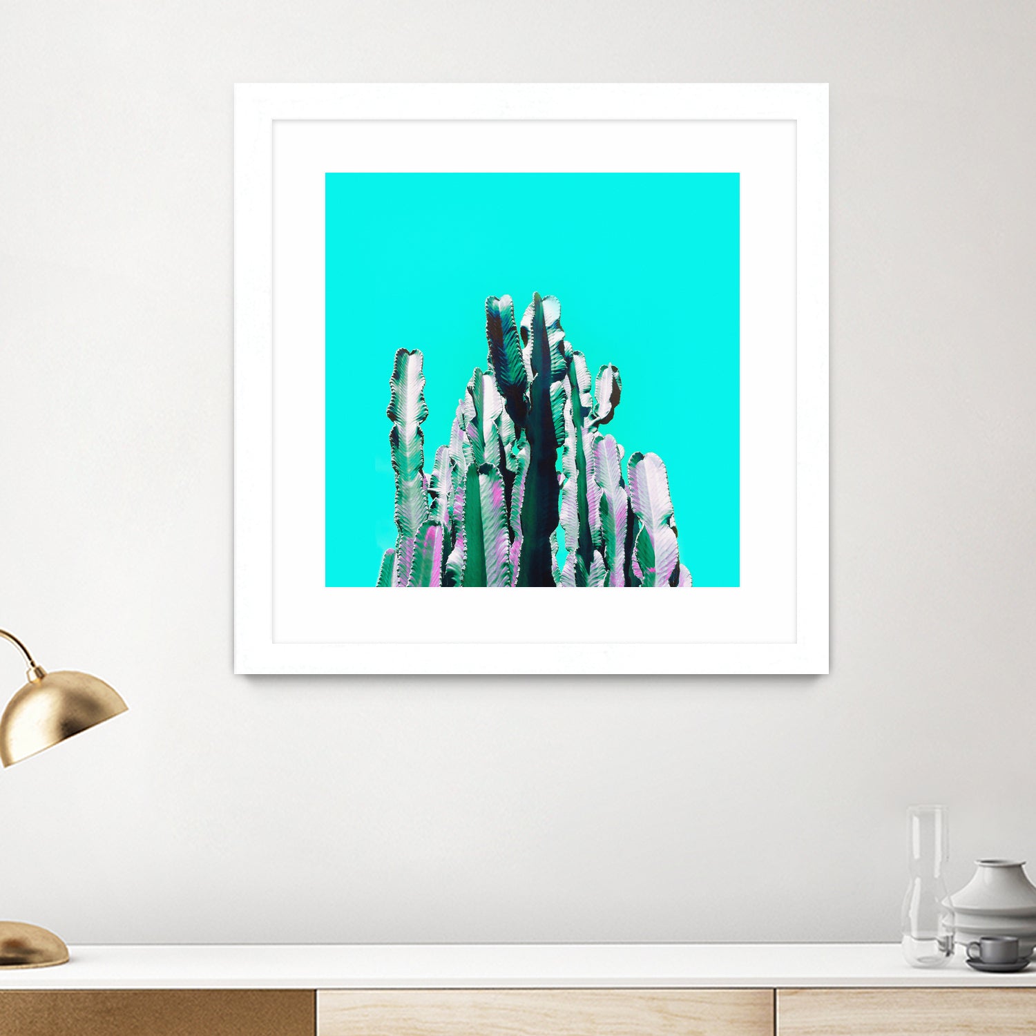 Majestic Cactus by Dominique Van Roey on GIANT ART - blue photo manipulation