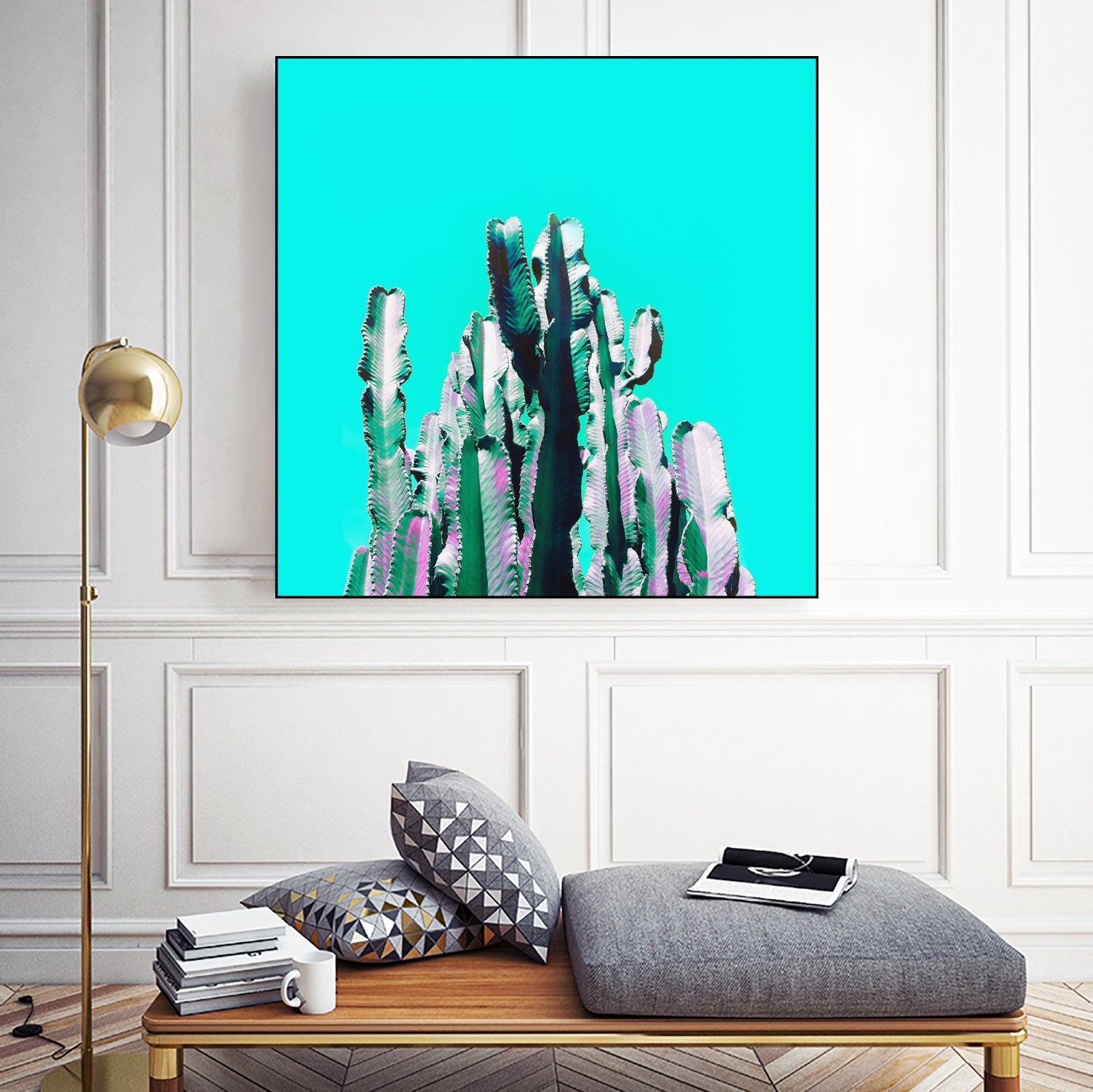 Majestic Cactus by Dominique Van Roey on GIANT ART - blue photo manipulation