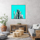 Majestic Cactus by Dominique Van Roey on GIANT ART - blue photo manipulation