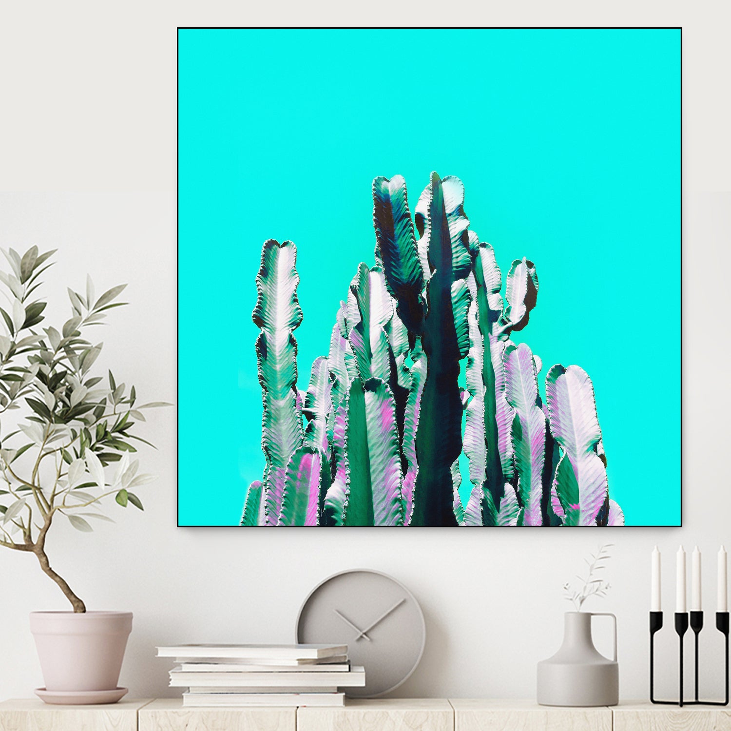 Majestic Cactus by Dominique Van Roey on GIANT ART - blue photo manipulation