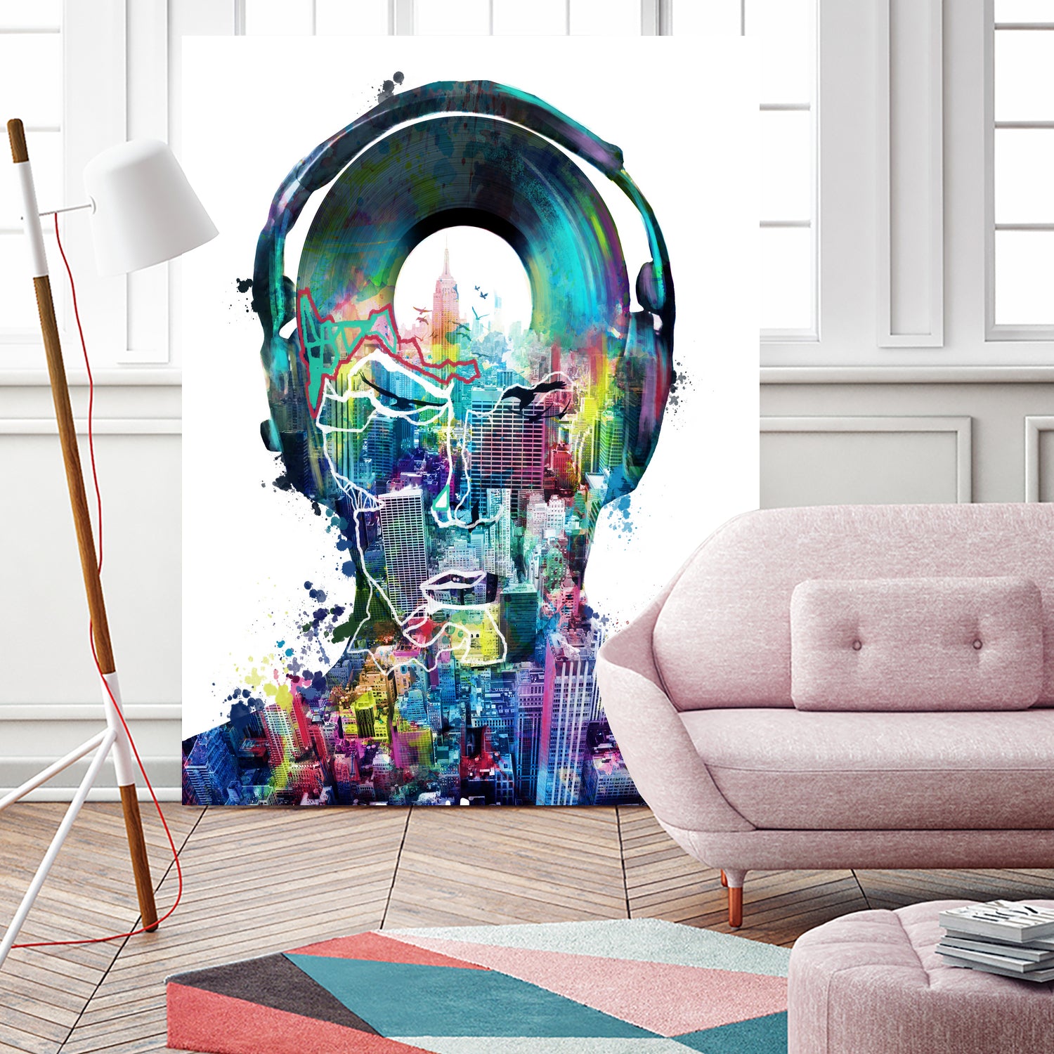 new york  city sound colorful by Bekim Mehovic on GIANT ART - white digital painting