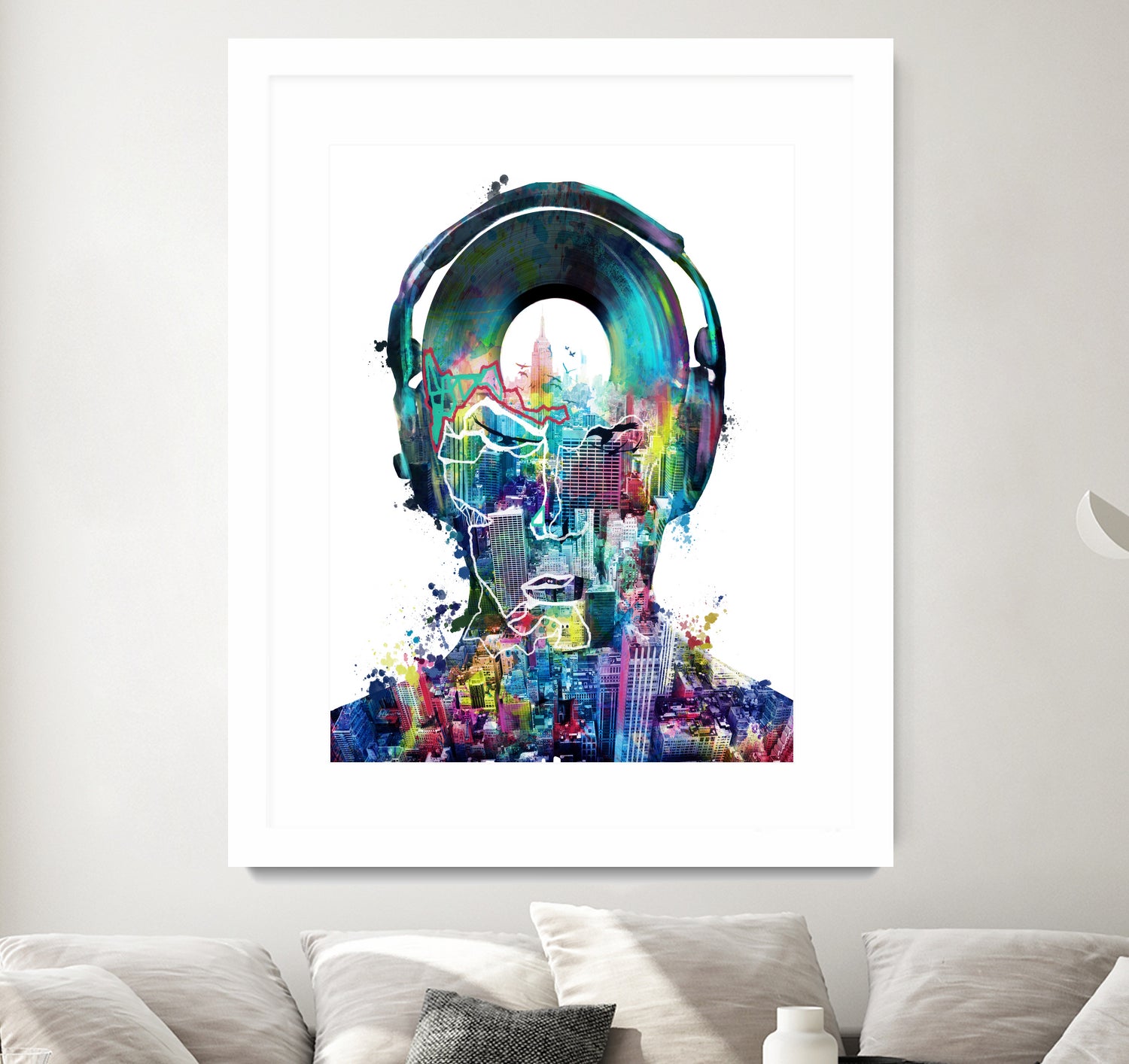 new york  city sound colorful by Bekim Mehovic on GIANT ART - white digital painting