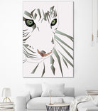 Tiger's Tranquility by Romina Lutz on GIANT ART - white digital painting