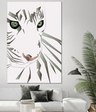 Tiger's Tranquility by Romina Lutz on GIANT ART - white digital painting