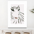 Tiger's Tranquility by Romina Lutz on GIANT ART - white digital painting