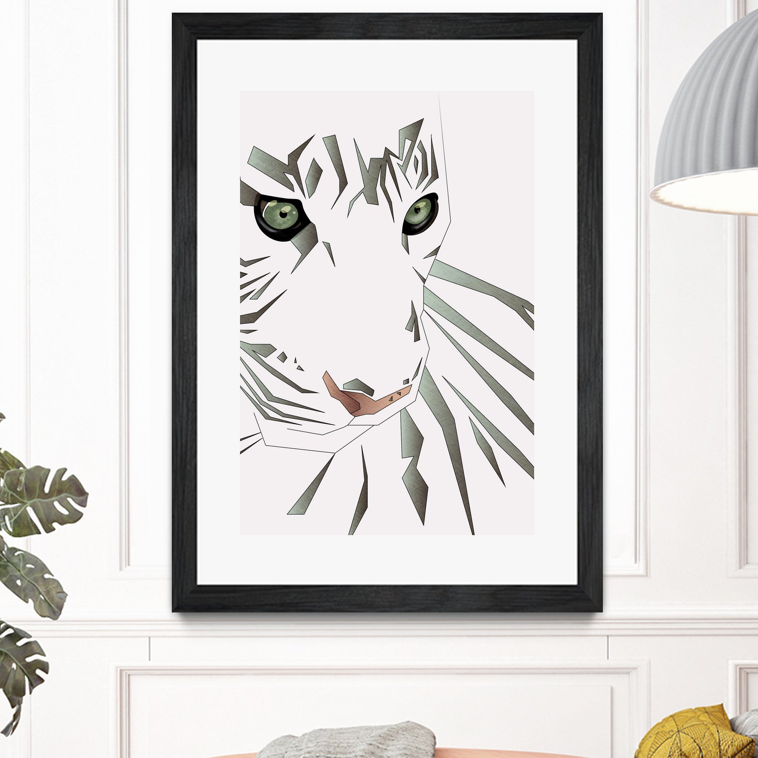 Tiger's Tranquility by Romina Lutz on GIANT ART - white digital painting