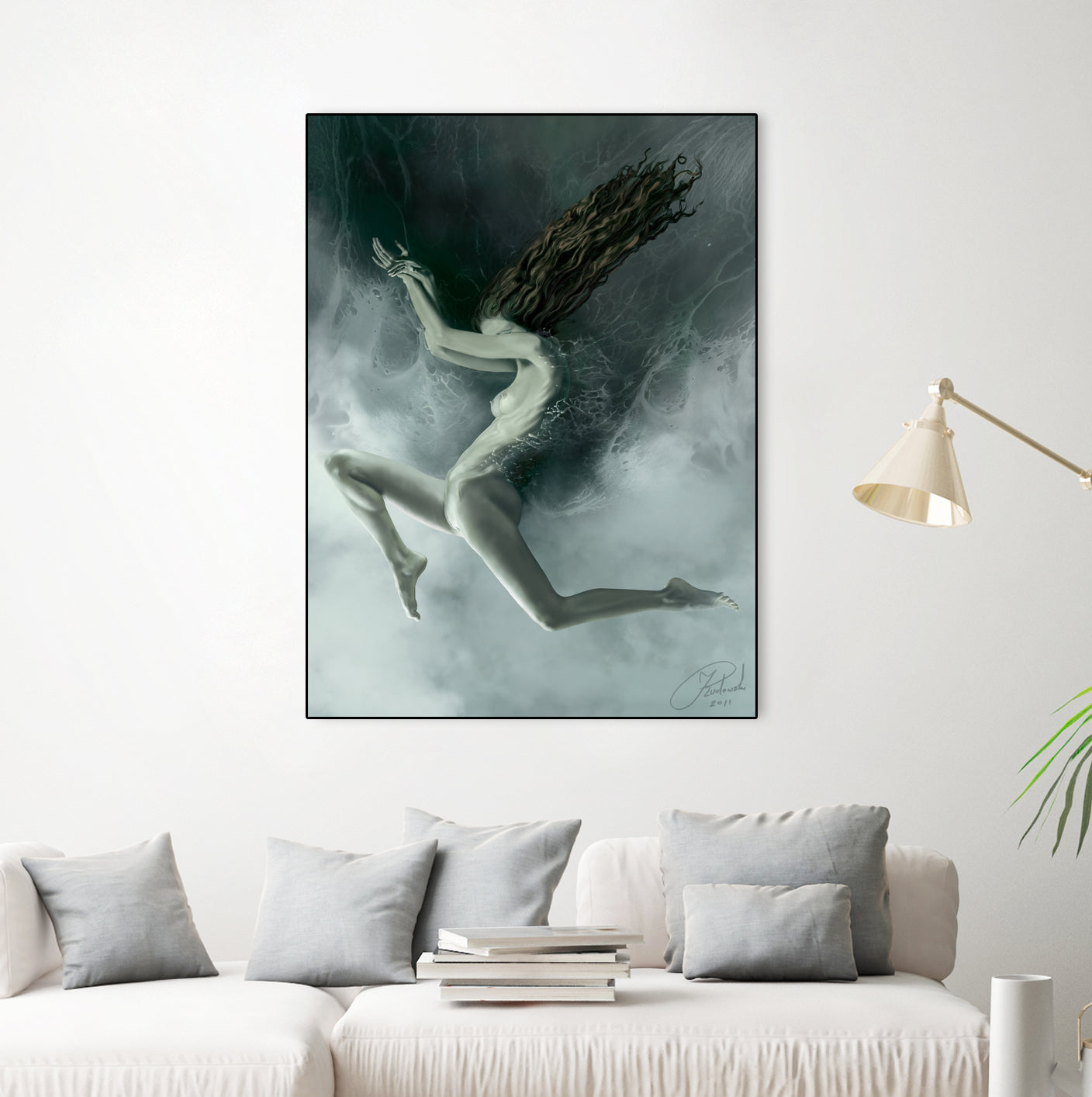 Aquarius by Jacek Rudowski on GIANT ART - green digital painting