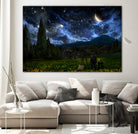 Starry Night by Alex Ruiz on GIANT ART - blue digital painting