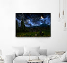 Starry Night by Alex Ruiz on GIANT ART - blue digital painting