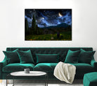 Starry Night by Alex Ruiz on GIANT ART - blue digital painting