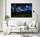 Starry Night by Alex Ruiz on GIANT ART - blue digital painting