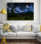 Starry Night by Alex Ruiz on GIANT ART - blue digital painting