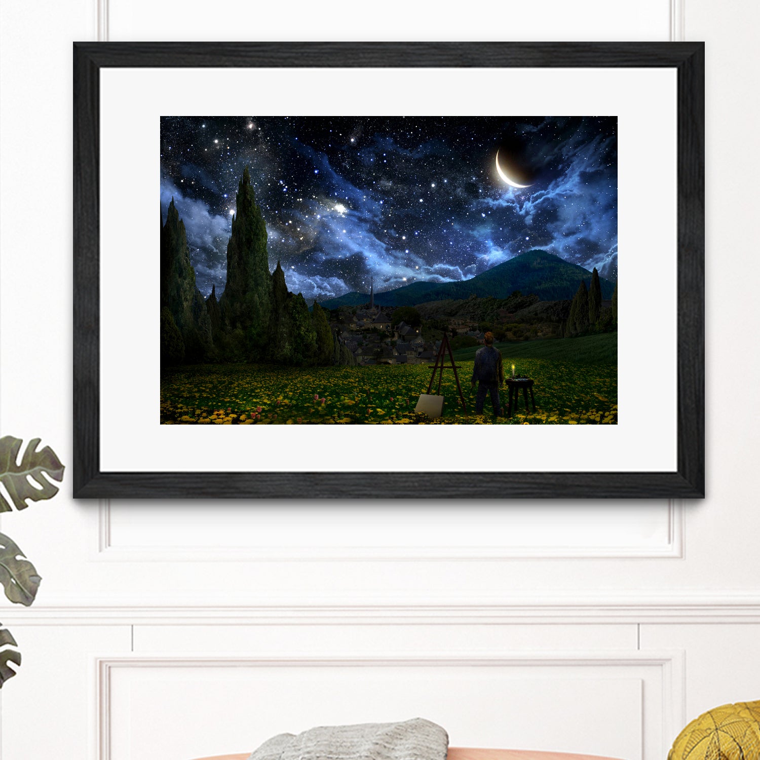 Starry Night by Alex Ruiz on GIANT ART - blue digital painting