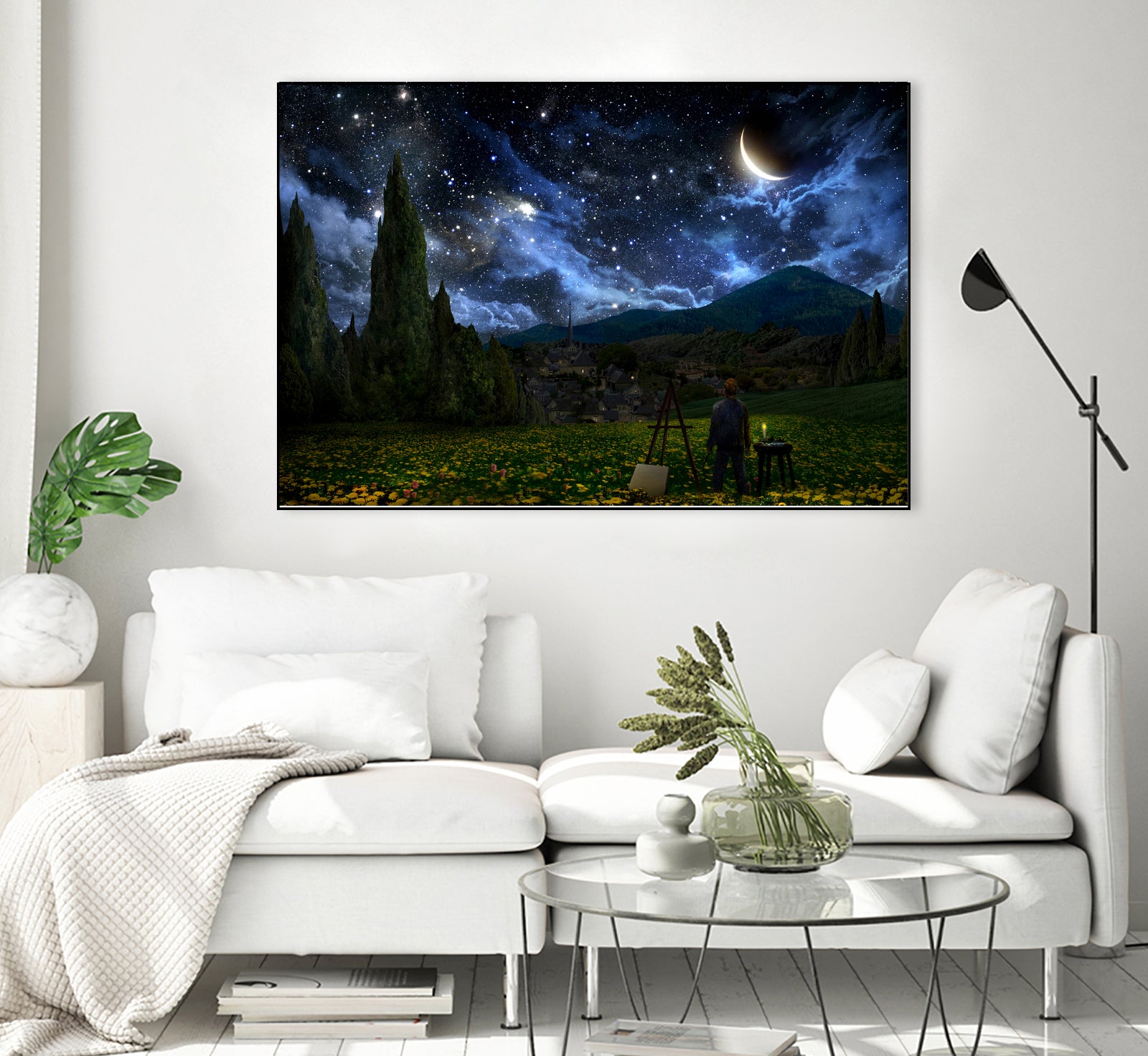 Starry Night by Alex Ruiz on GIANT ART - blue digital painting