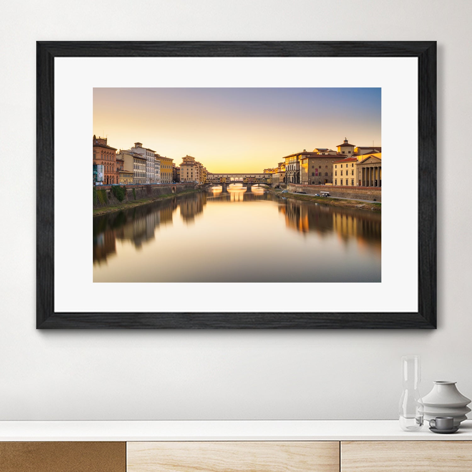 Ponte Vecchio by Pete Latham on GIANT ART - orange photo manipulation